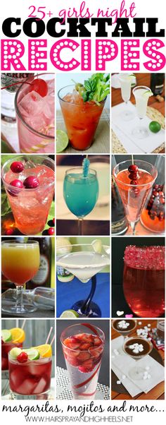 many different types of cocktails are shown here