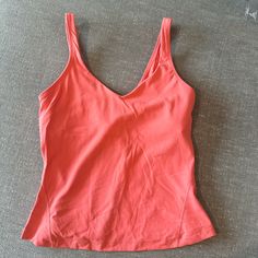 Brand New Without Tags! Pink Fitted Go-dry Tank Top, Fitted Pink Go-dry Tank Top, Pink Go-dry Tank Top For Summer, Summer Pink Go-dry Tank Top, Align Top, Orange Pink, Long A Line, Pink Orange, Color Orange