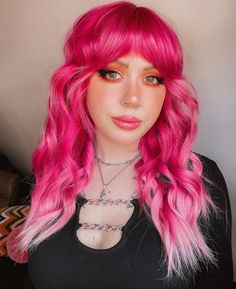 Neon Hair Color, Colored Hairstyles, Split Dyed Hair, Hair 2022, Hair Highlights And Lowlights, Extension Hair, Neon Hair, Curly Bob Wigs, Easy Hairstyles For Medium Hair