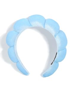 1pc Wave shape fresh blue Solid Padded Headband | SHEIN USA Bath Headband, Washing Face, Embellished Headbands, Padded Headband, Wide Headband, Head Band, Face Wash, Makeup Skincare, Hair Band