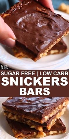 this is an image of sugar free low carb snickkers bars