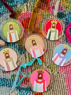 Hand Painted on Acrylic Circle Ornament. Adorned with Glitter around the edges. Last Supper Painting, The Last Supper Painting, The Last Supper, Painted Christmas Ornaments, Jolly Santa, Painted Ornaments, Last Supper, Hand Painted Ornaments, Santa Ornaments