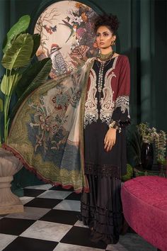 Pakistani Winter Dresses, Linen Outfit, Pakistani Suits Online, Pakistani Designer Suits, Maria B, Pakistani Suits, Pakistani Designers, Churidar, Online Dress Shopping