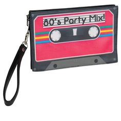 When you think about 1980s music, the first thing that comes to mind are cassette tapes. Everyone remembers awesome cassingles and recording their favorite songs off of the radio to create the perfect mix tape. Now you can bring back the nostalgia with this Eighties Cassette Tape Handbag. This rectangle purse features a zippered opening, a wristlet handle, and a printed cassette tape graphic so that you tote around your totally rad 80s style. 1980s Fancy Dress, Princess Fancy Dress, Unusual Handbags, 1980s Music, 80's Party, Metal Earth, Party Mix, Fun World, Halloween Costume Accessories