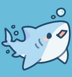 a drawing of a shark with bubbles coming out of it's mouth