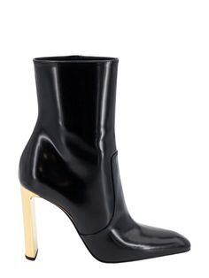 100% Calf leather Androgynous Fashion, Saint Laurent Paris, Gold Heels, Sneaker Wedge, Luxury Retail, Beautiful Shoes, Leather Ankle Boots, Manolo Blahnik, High Heel Shoes