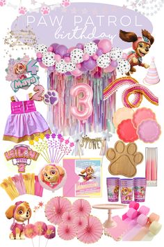 Skye Paw Patrol Themed Birthday Party, Paw Patrol Party For Girls, Skye Themed Birthday Party, Paw Patrol 3rd Birthday Party For Girl, Paw Patrol Birthday Decorations Girl, Paw Patrol Birthday Ideas Girl, Paw Patrol Skye Birthday Party, Skye Paw Patrol Party Decorations, Liberty Paw Patrol Birthday Party