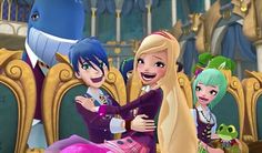 Regal Academy Rose And Hawk, Short Blue Hair, Purple Blazers, Song Of The Sea, Turquoise Eyes, Love Interest, Sea Witch