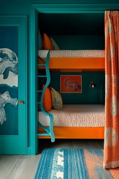 Blue And Orange Boys Room, Blue And Orange Nursery