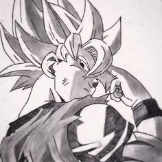 a drawing of gohan from dragon ball