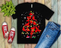 Hey, I found this really awesome Etsy listing at https://www.etsy.com/listing/891796779/cardinal-bird-christmas-tree-t-shirts Cardinal Christmas Tree, Bird Christmas Tree, Red Cardinal Bird, Winter Cardinal, Cardinal Christmas, Bird Christmas, Bird Shirt, Bff Necklaces, Cardinal Bird