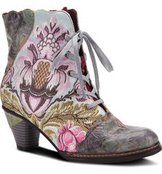 Bohemian Lace-up Boots For Spring, Spring Bohemian Lace-up Boots, Bohemian Lace-up Winter Boots, Vintage Ankle Lace-up Boots For Spring, Vintage Lace-up Ankle Boots For Spring, Vintage Spring Lace-up Ankle Boots, Leather Inlay, Dress Boots Women, L'artiste By Spring Step