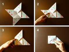 instructions to make an origami bird