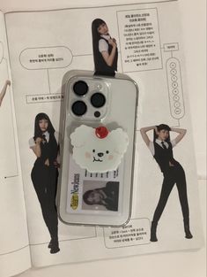 a cell phone case with an image of a sheep on the front and back cover