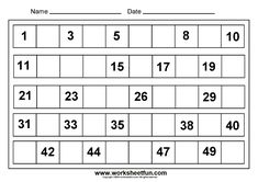 the printable worksheet for numbers 1 - 10 is shown in this image