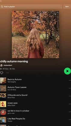 an app showing the music player for spotify