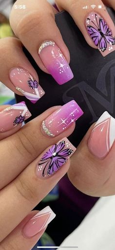 Metallic Nails Design, Elegant Touch Nails, Making Movies, Designs For Short Nails, Finger Nail Art, Stylish Nails Designs, Nails Design With Rhinestones, Girly Acrylic Nails