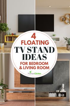 floating tv stands Floating Tv Stands Ideas For Living Room, Tv Stand Ideas For Bedroom, Floating Tv Stand Ideas, Tv Console Ideas Living Rooms, Floating Media Shelf, Tv Floating Shelves, Tv Stand Decor Living Room, Tv Stand Ideas