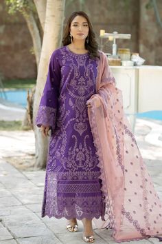 Royal Purple Shade Pakistani Salwar Kameez Dupatta Salwar Suit Walima Dresses Pakistani, Pakistani Mehndi Dress, Walima Dress, Indian Bridal Sarees, Pakistani Salwar, Indian Bridal Lehenga, Pakistani Salwar Kameez, Chiffon Collection, Indian Bridal Dress