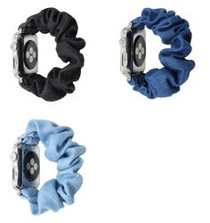 Apple Watch Band Series 6 5 4 Classic Scrunchies Quality Elastic Denim – www.Nuroco.com Casual Apple Watch Band With Bracelet Strap, Casual Bracelet Strap Apple Watch Band For Everyday, Casual Adjustable Watch Accessories For Everyday, Casual Blue Watch Accessories, Casual Everyday Watch Accessories, Adjustable, Bohemian Blue Apple Watch Band With Bracelet Strap, Casual Blue Apple Watch Band With Bracelet Strap, Trendy Adjustable Blue Apple Watch Band, Adjustable Blue Bracelet Strap Apple Watch Band