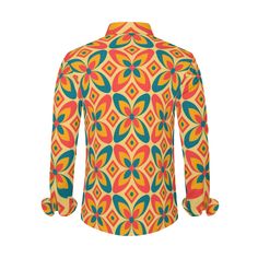 Embrace the spirit of the groovy 70s, disco shirt era with our Groovy 70s Shirt Style, a nod to the iconic 70s clothing style that exudes Hippie Shirt charm. This Multicolor Shirt for Men is designed to transport you back to the era of free-spirited fashion, featuring a vibrant and lively Floral Print that captures the essence of Hippie Style.Crafted from 100% Polyester, this long-sleeved shirt offers both comfort and style. With its multicolor design and absence of a pocket, it showcases a clea