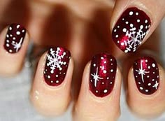 Christmas Snowflakes Nails, Nails With Stars, Snowflake Nail Design, Xmas Nail, Gel Nail Ideas, Snowflake Nail Art, Christmas Gel