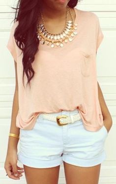 Peach Outfit Ideas, Peach Outfit, Summer Outfits For Teens, Cute Summer Outfits, Komplette Outfits, Teen Fashion