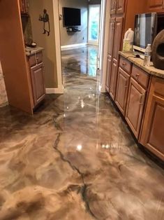 Concrete Floors In House, Epoxy Concrete Floor, Epoxy Floor Designs, Marble Flooring Design, Metallic Epoxy Floor, Barn House Design, Concrete Stained Floors, Mcm House, Epoxy Flooring