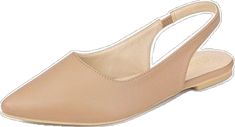 Spring Office Flat Slingback Pumps, Flat Slingback Pumps For Spring Office Wear, Flat Slingback Sandals For Everyday, Chic Flat Slingback Sandals For Everyday, Casual Slingback Pumps For Office, Slingback Flats, Rubber Shoes, Pumps Flat, Slingback Pump