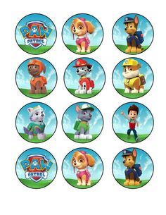 paw patrol cupcake toppers