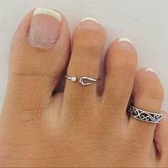 925 Sterling Silver Height: 4mm Stone: Cubic Zirconia Can Be Worn: On Multiple Fingers, Midi Ring, And Toe Ring Leg Finger Ring, Simplistic Jewelry, Top Lehenga, Toes Ring Silver, Toe Ring Designs, Legs Ring, Gold Bracelet Simple, Foot Ring, Sterling Silver Toe Rings