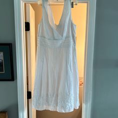 Flowy White Cotton Summer Dress Perfect For Backyard Party Running Errands, Date Night, Beach Walks, Cruise Dress Lined Linen Dresses, Date Night Beach, White Cotton Summer Dress, Peach Lace Dress, Linen Sheath Dress, Bohemian Summer Dresses, Cotton Summer Dress, Cruise Dress, Beach Walks