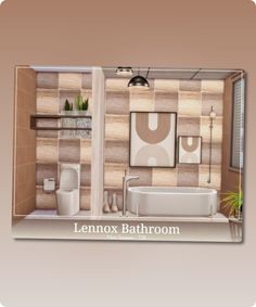 Sims 4 Bathroom CC: Lennox Bathroom By Mini Simmer