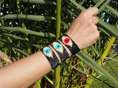 Kumihimo Bracelets, Bracelet Miyuki, Good Luck Bracelet, Miyuki Bracelet, Turkish Jewelry, Boho Bracelet, Miyuki Beads, Eye Bracelet, Evil Eye Bracelet