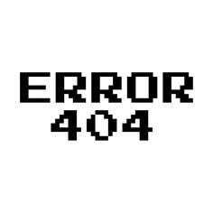 the error 404 logo is shown in black and white