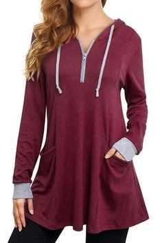 Tunic Hoodies Long Sleeve Zip Up Sweatshirts - Nord Fall Clothes For Women, Spring Fashion Casual, Long Sleeve Sweater Dress, Fashion Spring, Versatile Dresses, Types Of Dresses