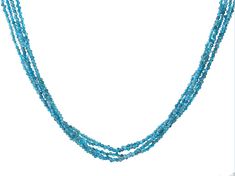 2.0mm Round Blue Apatite Rhodium Over Sterling Silver Beaded Necklace. Measures Approximately 0.18"W. Magnetic clasp closures. Blue Multi-strand Gemstone Beaded Necklace, Silver Beaded Necklace, Silver Bead Necklace, Blue Apatite, Magnetic Clasp, Strand Necklace, Sterling Silver Bead, Silver Beads, Turquoise Necklace