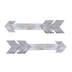 two metal arrows on white background