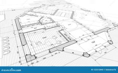 a blueprint drawing of a house with floor plans