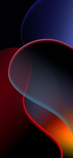 an iphone wallpaper with red, blue and yellow lines in the background that appears to be curved