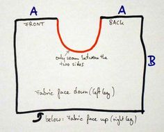 the diagram shows how to draw a bag