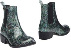 GIOSEPPO Ankle boots, GIOSEPPO Ankle boots. glitter, multicolor pattern, round toeline, fabric inner, rubber sole, square heel, chelsea boots. Rubber Heel Chelsea Boots