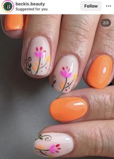 Tulip Nail Art, Bio Sculpture Gel Nails, Tulip Nails, Latest Nail Designs, Nails Now, Flower Nail Art, Gel Nail Designs, Pedicures, Manicure Y Pedicure