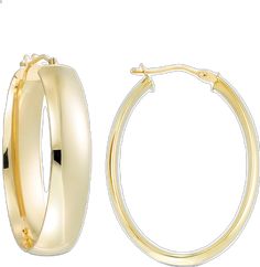 Modern Oval Hoop Earrings, Oval Jewelry With Shiny Finish For Anniversary, Oval Jewelry With Glossy Finish For Anniversary, Timeless Oval Hoop Earrings With Polished Finish, Timeless Oval Tarnish Resistant Earrings, Timeless Oval Tarnish-resistant Earrings, Elegant Oblong Earrings, Elegant Hoop Earrings With Shiny Finish, Oval Yellow Gold Jewelry With Shiny Finish