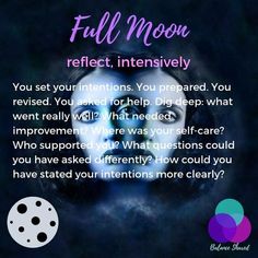 a woman's face with the words, full moon reflect intensively on it