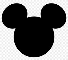 the mickey mouse head is black and white, but it's not transparent with no background