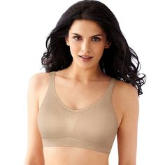 PRICES MAY VARY. PERFECT LEISURE BRA OR SLEEP BRA - It's so comfy, you won't want to ever take it off. SO SMOOTH, SO COMFY - This made-to-move t-shirt bra is crafted from soft, seamless microfiber fabric with four-way stretch. KEEP YOUR COOL - Cool Comfort fabric helps wick moisture and keep you cool and comfortable in this cropped bralette. HARDWARE FREE - No hardware to chafe or dig. PULLOVER STYLE - Slide this wirefree bra over your head for easy on, easy off. STOCK UP - Offered in a convenie Leisure Bra, Bali Bras, Sleep Bra, Crop Bra, Top Bra, Bra Size Charts, Crop Top Bra, Womens Bras, Pullover Designs