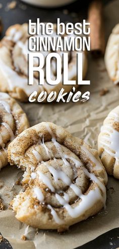 the best cinnamon roll cookies with icing on top