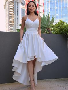 Asymmetrical Wedding Dresses, Asymmetrical Wedding Dress, Wedding Dr, Mom Wedding, Evening Dresses Cocktail, Winter Fabric, Bride Dress, Special Occasion Dresses, Summer Fall