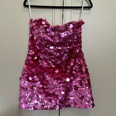 Worn Once, Perfect Condition Pink Sequin, Embellished Dress, Sequin, Mini Dress, Womens Dresses, Pink, Dresses, Women Shopping, Quick Saves